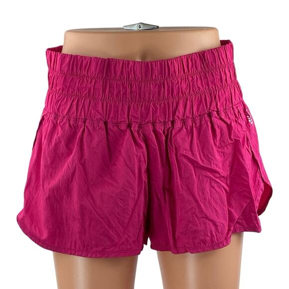 Free People FP Movement Pink High Waisted Pull On Athletic Running Shorts Size M - Picture 1 of 5